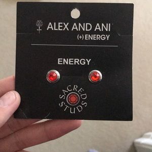 red energy earrings!